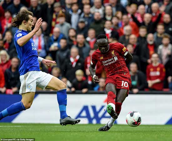  Sadio Mane ran onto James Milner's wonderful curled pass and sped into the area before finishing well into the far corner