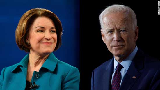 Amy Klobuchar withdraws from VP consideration, urges Biden to choose a woman of color. Image credit - CNN