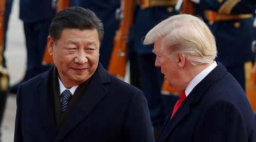 File image - US President Donal Trump with Chinese President Xi Jinping 