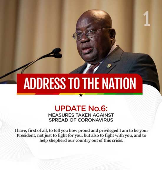 Full Text: President Akufo-Addo On Updates To Ghana’s Enhanced Response To COVID-19