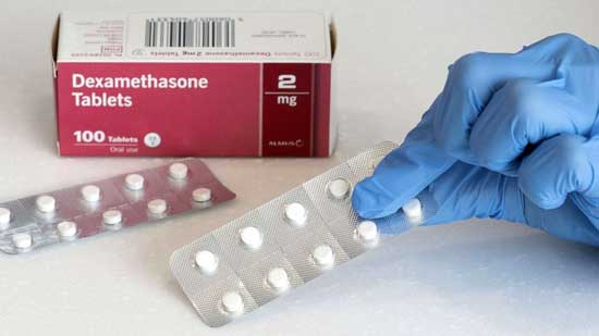 A close-up of a box of Dexamethasone tablets in a pharmacy on June 16, 2020, in Cardiff, United Kingdom. Results of a trial announced today have shown that Dexamethasone, a cheap and widely used steroid drug which is used to reduce inflammation, reduced death rates by around a third in the most severely ill COVID-19 patients who were admitted to the hospital.A close-up of a box of Dexamethasone tablets in a pharmacy on June 16, 2020, in Cardiff, United Kingdom. Results of a trial announced today have shown that Dexamethasone, a cheap and widely used steroid drug which is used to reduce inflammation, reduced death rates by around a third in the most severely ill COVID-19 patients who were admitted to the hospital. Matthew Horwood/Getty Images