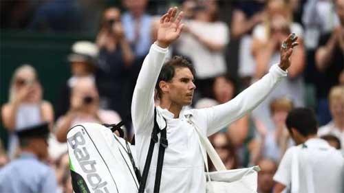 Rafael Nadal leaves Centre Court.