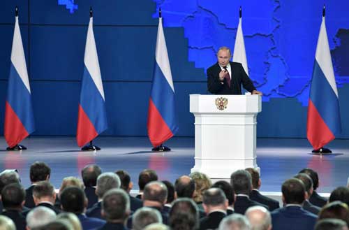 Moscow ready to cut time for nuclear strike on U.S. if necessary: Putin