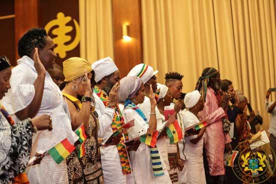 File image - Year of Return celebrations, 126 African diasporans granted Ghanaian citizenship.
