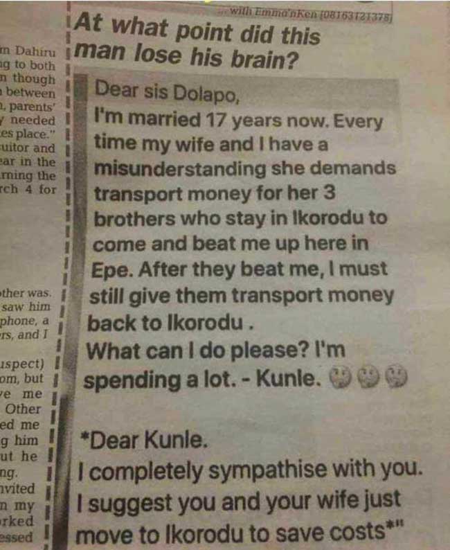 Marriage Wahala: At what point did this man lose his brain?